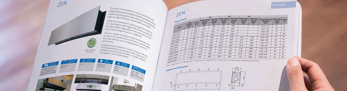 Zen air curtain product page
