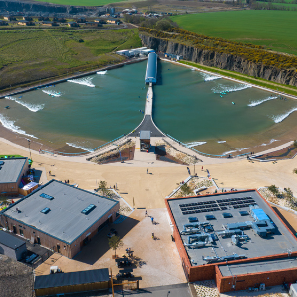 Air curtains at Lost Shore Surf Resort